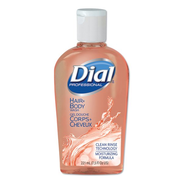 Dial Professional Hair + Body Wash, Neutral Scent, 7.5 oz Flip Cap, PK24 04014